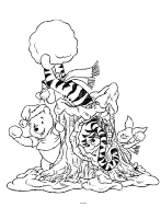 A coloring page of winnie the pooh - group